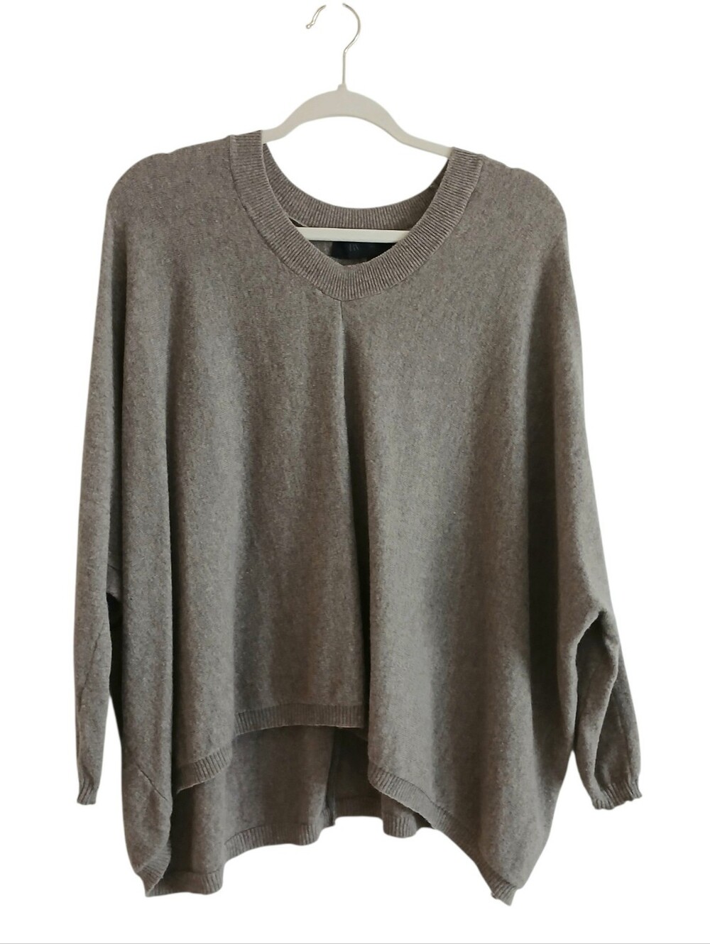 ZARA Wool Cashmere Oversized Dolman Batwing Sweater Women's S Neutral Slouchy